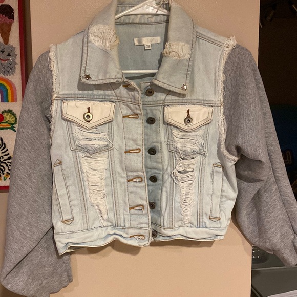 Millau Distressed Faded Jean Jacket - Picture 1 of 6